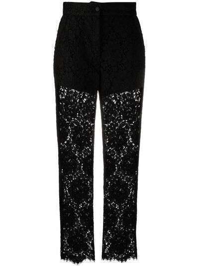 Dolce & Gabbana прямые брюки с вышивкой