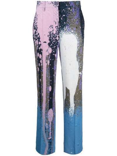 Off-White брюки с эффектом разбрызганной краски из коллаборации с KATSU