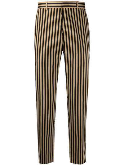 Pt01 striped straight-leg trousers