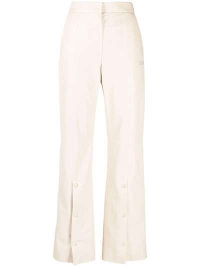 Off-White прямые брюки с надписью