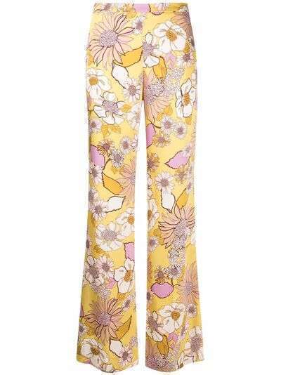 SANDRO прямые брюки с цветочным принтом