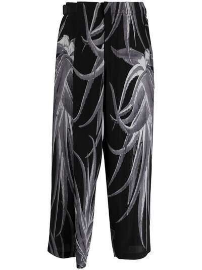 Yohji Yamamoto брюки с принтом
