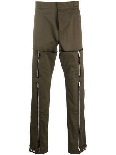 Givenchy прямые брюки с молниями