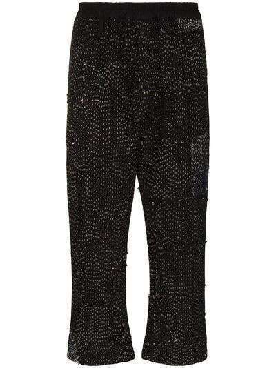 By Walid Gerald patchwork loose-fit trousers