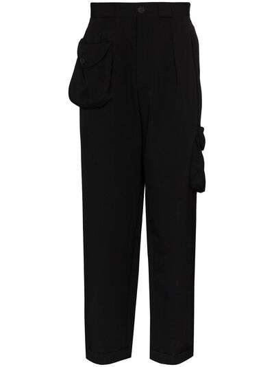 Yohji Yamamoto брюки с накладными карманами