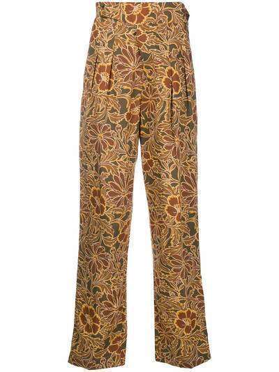 Nanushka расклешенные брюки Evon с цветочным принтом