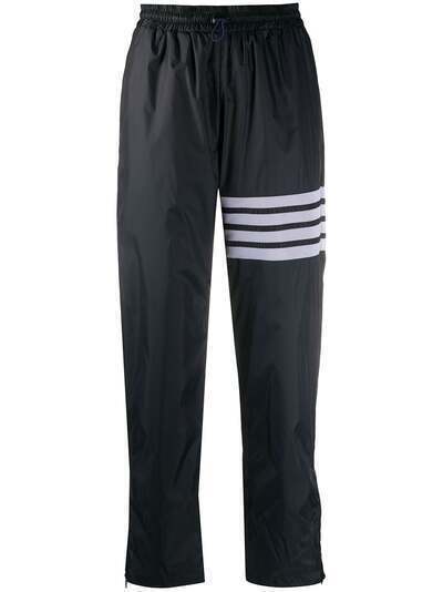Thom Browne спортивные брюки с логотипом и полосками 4-Bar