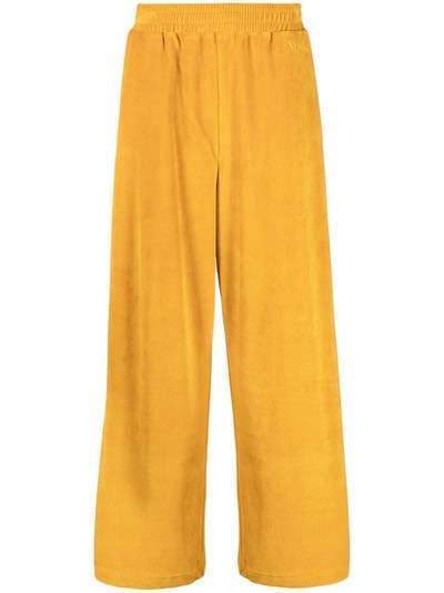 Sunnei embroidered-logo wide-leg track trousers