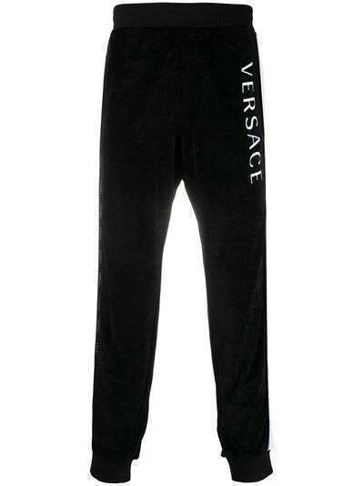 Versace спортивные брюки с логотипом и лампасами
