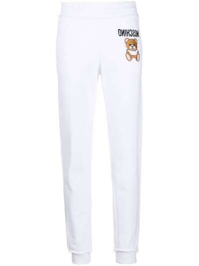 Moschino спортивные брюки с вышивкой Teddy Bear
