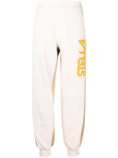 Stella McCartney спортивные брюки в стиле колор-блок с логотипом