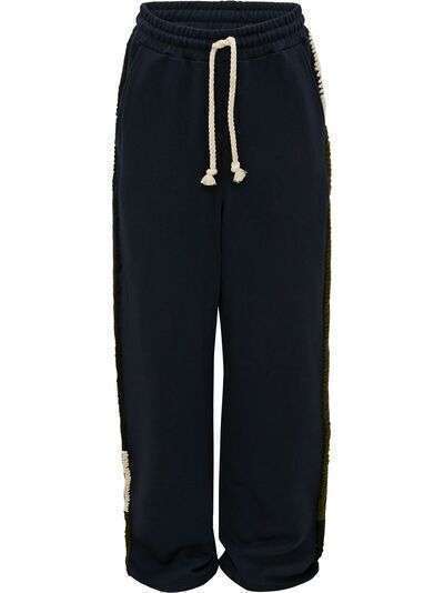 JW Anderson contrast-stitching wide-leg track pants