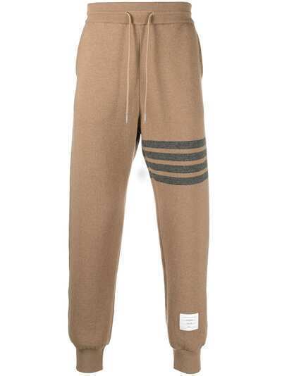 Thom Browne спортивные брюки с кулиской и полосками 4-Bar