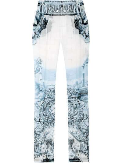 Dolce & Gabbana строгие брюки с жаккардовым узором