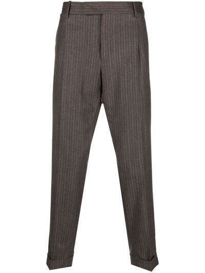 Pt01 tailored pinstripe pleat trousers
