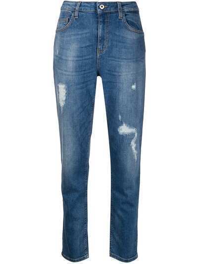 LIU JO джинсы скинни с эффектом потертости
