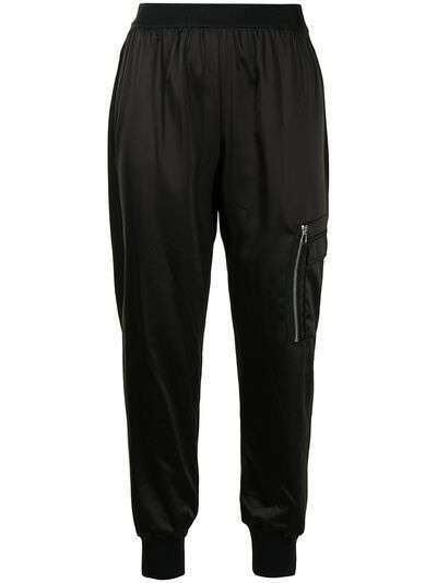 TWINSET брюки с эластичным поясом и карманами на молнии