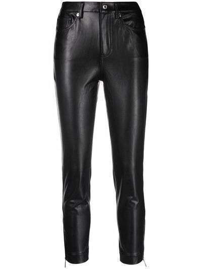 Michael Kors faux-leather zip-detailed trousers