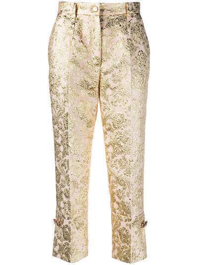 Dolce & Gabbana укороченные жаккардовые брюки