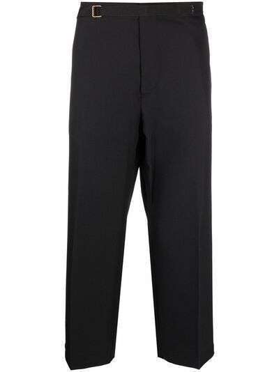 Costumein high-waisted cropped cotton trousers