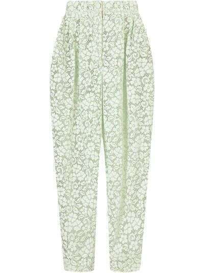 Dolce & Gabbana укороченные брюки с цветочным кружевом
