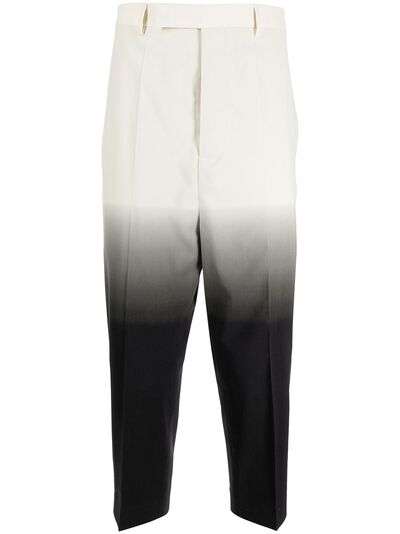 Rick Owens укороченные брюки с эффектом градиента