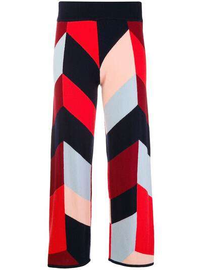 Chinti and Parker geometric pattern cropped trousers