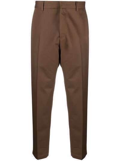Pt01 high-waisted tapered cropped trousers