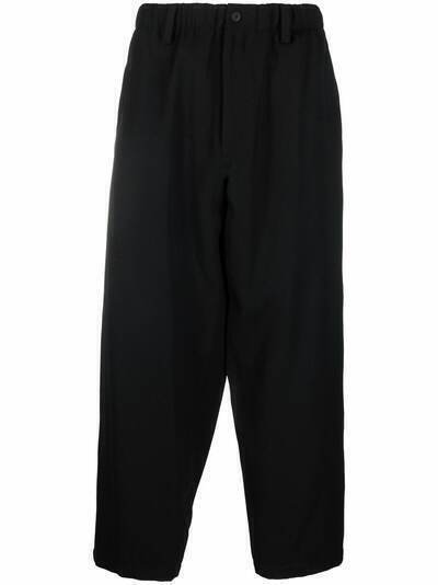 Yohji Yamamoto укороченные шерстяные брюки