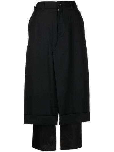 Comme Des Garçons Noir Kei Ninomiya укороченные брюки с юбкой