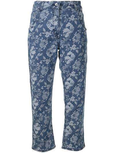 YMC укороченные джинсы Geanie с цветочным принтом