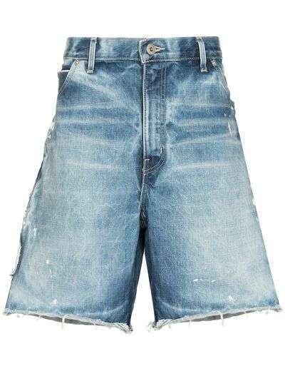 GALLERY DEPT. джинсовые шорты Carpenter с эффектом потертости