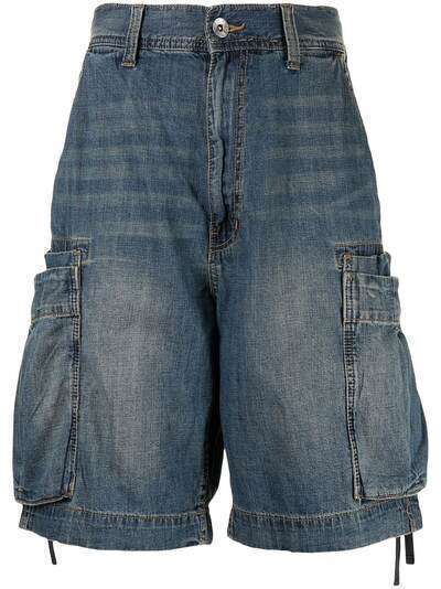 FIVE CM джинсовые шорты карго с завышенной талией