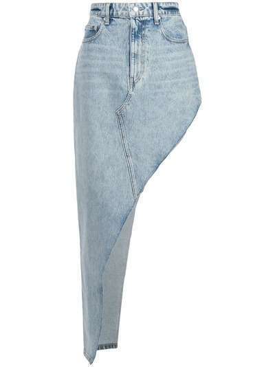 Alexander Wang джинсовая юбка асимметричного кроя с завышенной талией