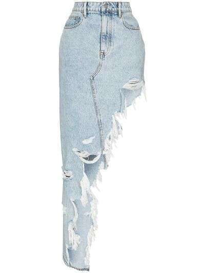 Alexander Wang джинсовая юбка с асимметричным подолом
