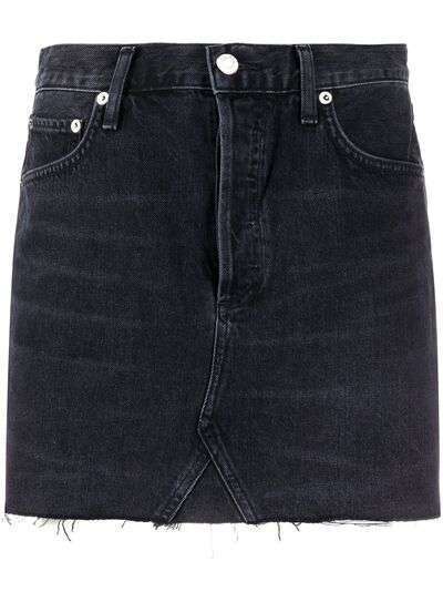 AGOLDE джинсовая юбка мини Quinn с завышенной талией
