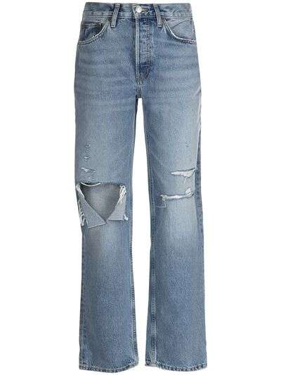 RE/DONE джинсы бойфренды с эффектом потертости