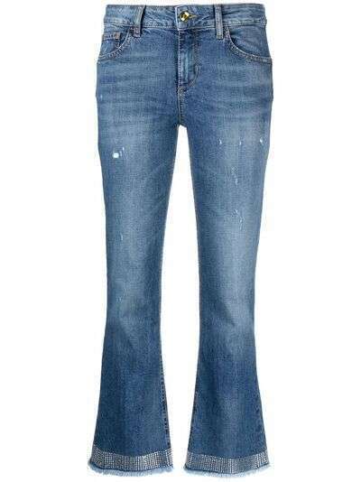 LIU JO crystal-embellished cropped jeans