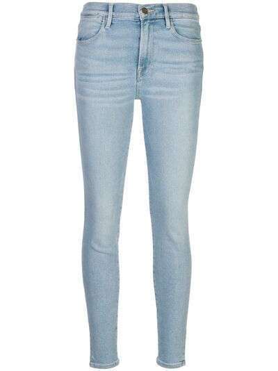 FRAME Le High Skinny Crop Slit Rivet jeans