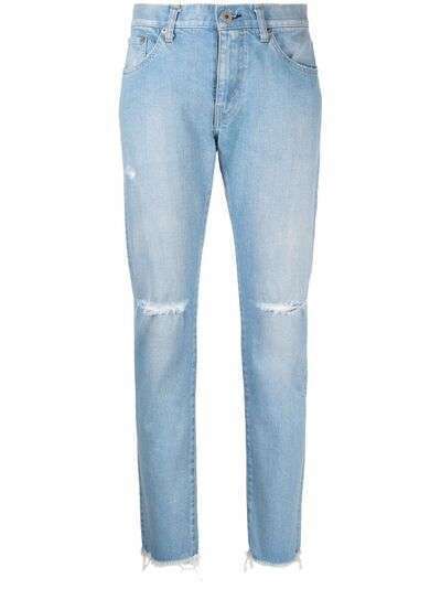 Junya Watanabe distressed skinny-cut jeans