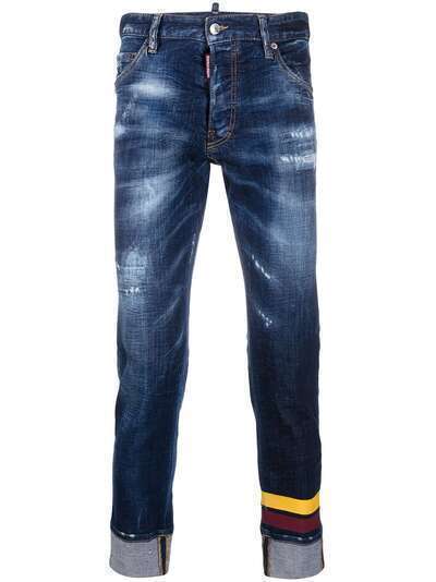 Dsquared2 джинсы скинни с контрастными полосками