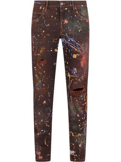 Dolce & Gabbana джинсы с эффектом разбрызганной краски