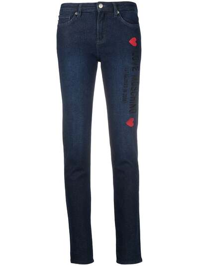 Love Moschino джинсы скинни с вышитым логотипом
