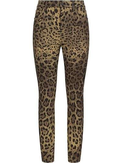 Dolce & Gabbana джинсы скинни с леопардовым принтом