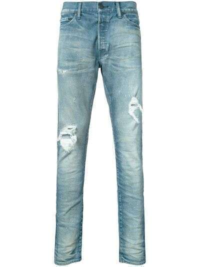 John Elliott джинсы с эффектом потертости