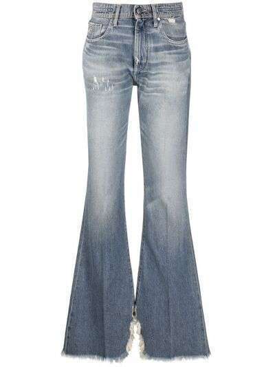 Jacob Cohen джинсы с завышенной талией и бахромой