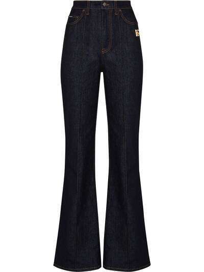 Dolce & Gabbana расклешенные джинсы с завышенной талией и логотипом
