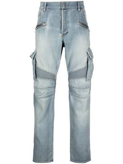 Balmain зауженные джинсы с карманами карго