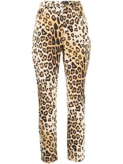 ETRO джинсы с леопардовым принтом
