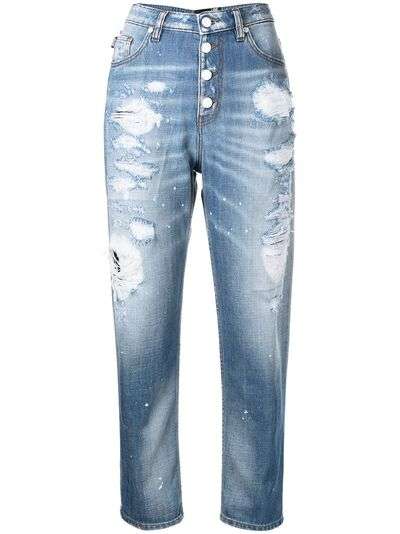 Love Moschino прямые джинсы с эффектом потертости